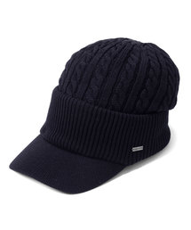 CABALLERO（キャバレロ）の「キャバレロ つば付きニット帽 CABALLERO VISOR CABLE KNIT CAP（ニットキャップ/ビーニー）」