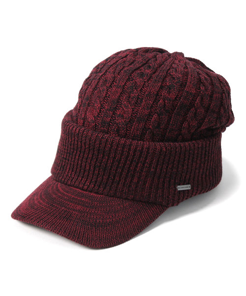 CABALLERO(キャバレロ)の「キャバレロ つば付きニット帽 CABALLERO VISOR CABLE KNIT CAP(ニットキャップ/ビーニー・レディース・ライトグレー/ブラック/ブラック系その他/グレー系その他/チャコール/モカ/ブラウン系その他/ベージュ/ベージュ系その他/グリーン系その他/ネイビー/ブルー系その他/イエロー/ピンク/レッド系その他・MEDIUM/X-LARGE/SMALL)」の15枚目の写真