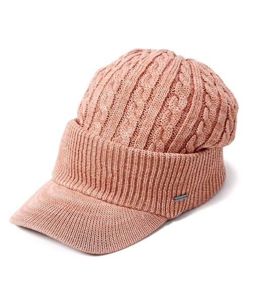 CABALLERO(キャバレロ)の「キャバレロ つば付きニット帽 CABALLERO VISOR CABLE KNIT CAP(ニットキャップ/ビーニー・レディース・ライトグレー/ブラック/ブラック系その他/グレー系その他/チャコール/モカ/ブラウン系その他/ベージュ/ベージュ系その他/グリーン系その他/ネイビー/ブルー系その他/イエロー/ピンク/レッド系その他・MEDIUM/X-LARGE/SMALL)」の14枚目の写真