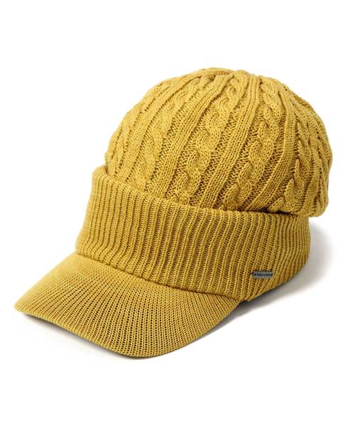 CABALLERO(キャバレロ)の「キャバレロ つば付きニット帽 CABALLERO VISOR CABLE KNIT CAP(ニットキャップ/ビーニー・レディース・ライトグレー/ブラック/ブラック系その他/グレー系その他/チャコール/モカ/ブラウン系その他/ベージュ/ベージュ系その他/グリーン系その他/ネイビー/ブルー系その他/イエロー/ピンク/レッド系その他・MEDIUM/X-LARGE/SMALL)」の13枚目の写真