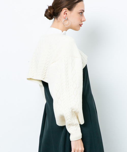 TAN（タン）の「【TAN】CABLE SHORT PO 18AW-32（ニット  