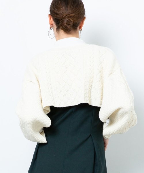 TAN（タン）の「【TAN】CABLE SHORT PO 18AW-32（ニット/セーター 