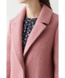 【限定出品】ジルスチュアート チェスターコート 冬 ファー ピンク 無地 限定出品】ジルスチュアート チェスターコート 冬 ファー ピンク