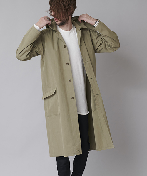 NO ID.（ノーアイディ）の「mj6145-CNﾂｲﾙ九八式ﾚｲﾝｵｰﾊﾞｰｺｰﾄ（その他アウター・メンズ・ブラック/ベージュ/カーキ/ピンク・ONE SIZE）」の3枚目の写真