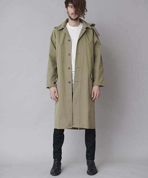 NO ID.（ノーアイディ）の「mj6145-CNﾂｲﾙ九八式ﾚｲﾝｵｰﾊﾞｰｺｰﾄ（その他アウター・メンズ・ブラック/ベージュ/カーキ/ピンク・ONE SIZE）」の5枚目の写真