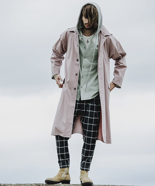 NO ID.（ノーアイディ）の「mj6145-CNﾂｲﾙ九八式ﾚｲﾝｵｰﾊﾞｰｺｰﾄ（その他アウター・メンズ・ブラック/ベージュ/カーキ/ピンク・ONE SIZE）」の8枚目の写真