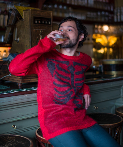 glamb（グラム）の「Unborn knit（ニット/セーター・メンズ・ブラック/ネイビー/レッド・1/2/3/4）」の3枚目の写真