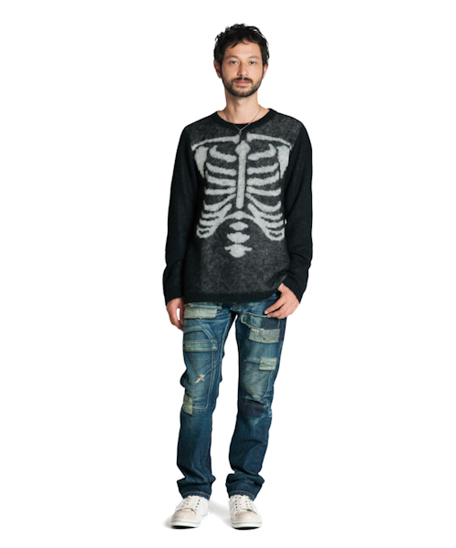 glamb（グラム）の「Unborn knit（ニット/セーター・メンズ・ブラック/ネイビー/レッド・1/2/3/4）」の8枚目の写真