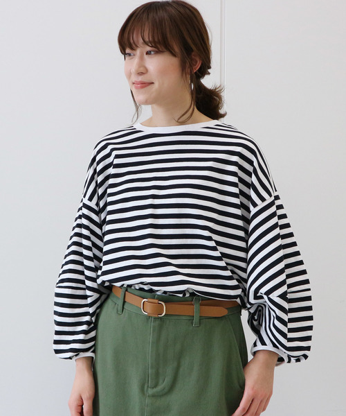 AMERICAN HOLIC（アメリカンホリック）の「袖ボリュームプルオーバー（Tシャツ/カットソー・レディース・グレー系その他4/ホワイト系その他/オフホワイト/チャコールグレー/その他7/ブラック系その他4・FREE）」の4枚目の写真