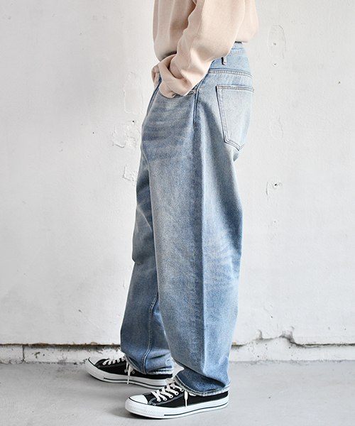 PairPair（ペアペア）の「ワイドテーパードデニムパンツ（デニムパンツ・メンズ・サックスブルー・MEDIUM/LARGE）」の7枚目の写真