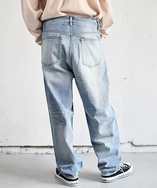 PairPair（ペアペア）の「ワイドテーパードデニムパンツ（デニムパンツ・メンズ・サックスブルー・MEDIUM/LARGE）」の8枚目の写真