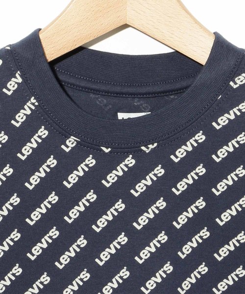 Levi's（リーバイス）の「リーバイス(R)キッズ 総柄ロゴTシャツ(身長90-120㎝)（Tシャツ/カットソー・キッズ・ブルー・4/5/6/7）」の3枚目の写真