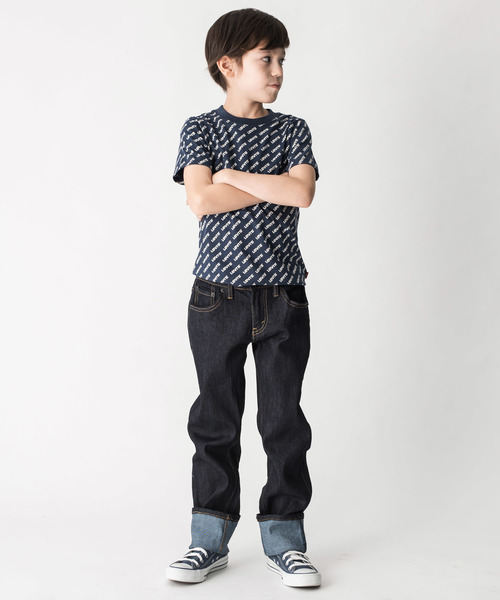 Levi's（リーバイス）の「リーバイス(R)キッズ 総柄ロゴTシャツ(身長90-120㎝)（Tシャツ/カットソー・キッズ・ブルー・4/5/6/7）」の10枚目の写真