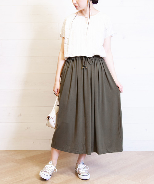 【セール】BID / Gold Bar Neck Stripe Dokking Onepiece(ワンピース)|B.I.D.(ビーアイディー)