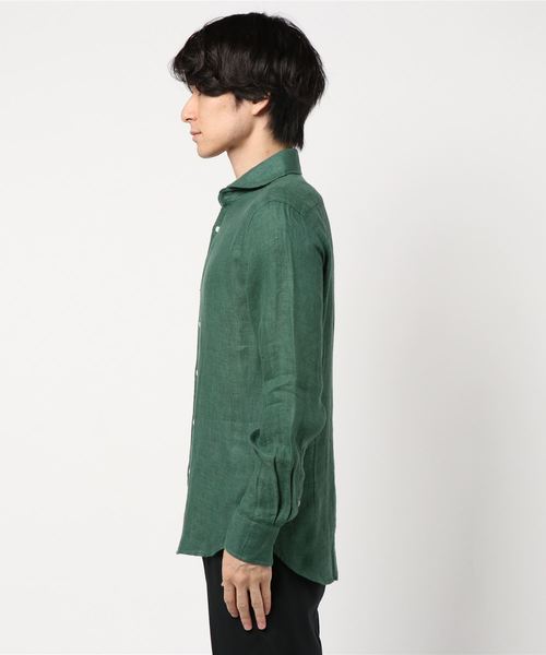 EDIFICE（エディフィス）の「デラベリネンパナマ カッタウェイ シャツ（シャツ/ブラウス・メンズ・ホワイト/グリーン/ブラック/ブルー系その他/ベージュ・48/46/44）」の21枚目の写真