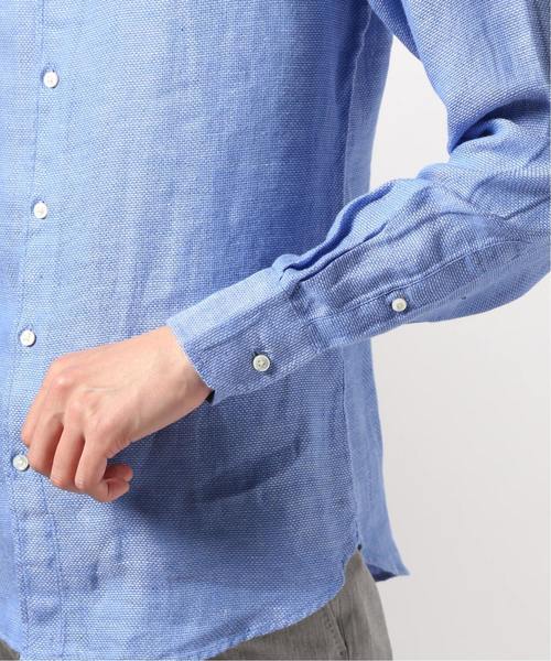 EDIFICE（エディフィス）の「デラベリネンパナマ カッタウェイ シャツ（シャツ/ブラウス・メンズ・ホワイト/グリーン/ブラック/ブルー系その他/ベージュ・48/46/44）」の13枚目の写真