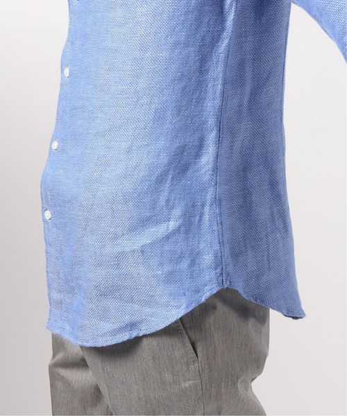 EDIFICE（エディフィス）の「デラベリネンパナマ カッタウェイ シャツ（シャツ/ブラウス・メンズ・ホワイト/グリーン/ブラック/ブルー系その他/ベージュ・48/46/44）」の15枚目の写真