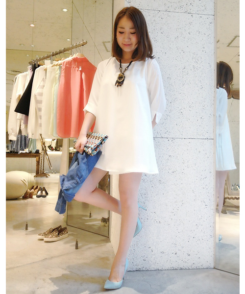 DouDou（ドゥドゥ）の「デニムシャツ（シャツ/ブラウス・レディース・ブルー/ダークブルー・FREE）」の10枚目の写真