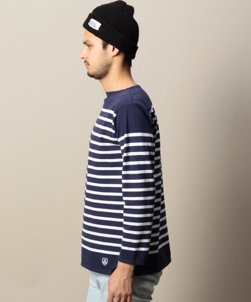 BEAUTY&YOUTH UNITED ARROWS（ビューティーアンドユースユナイテッドアローズ）の「＜ORCIVAL＞ NAVAL BORDER NAVY/カットソー（Tシャツ/カットソー・メンズ・ネイビー・4/5/3）」の9枚目の写真