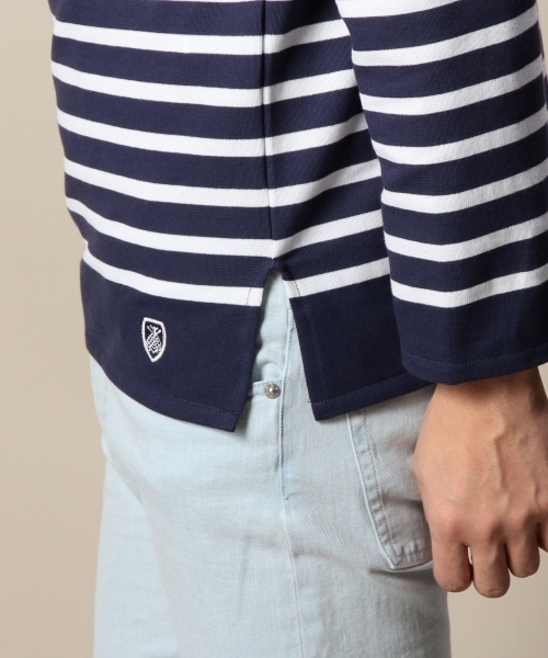 BEAUTY&YOUTH UNITED ARROWS（ビューティーアンドユースユナイテッドアローズ）の「＜ORCIVAL＞ NAVAL BORDER NAVY/カットソー（Tシャツ/カットソー・メンズ・ネイビー・4/5/3）」の4枚目の写真