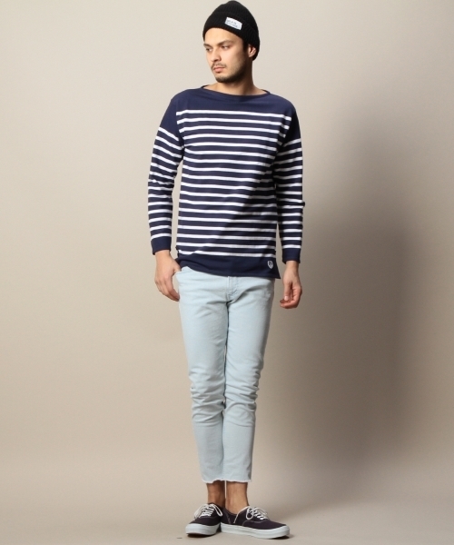 BEAUTY&YOUTH UNITED ARROWS（ビューティーアンドユースユナイテッドアローズ）の「＜ORCIVAL＞ NAVAL BORDER NAVY/カットソー（Tシャツ/カットソー・メンズ・ネイビー・4/5/3）」の8枚目の写真