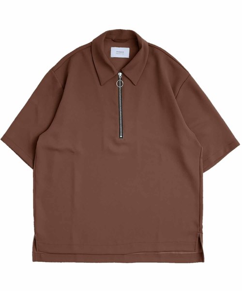 STUDIOUS(ステュディオス)の「【STUDIOUS】ハーフジッププルオーバーシャツ【ZOZO限定アイテム】(シャツ/ブラウス・メンズ・ブラック/ブラウン/グレー/グリーン/グレイッシュベージュ・1/2/3)」の1枚目の写真
