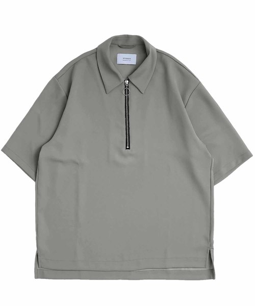 STUDIOUS(ステュディオス)の「【STUDIOUS】ハーフジッププルオーバーシャツ【ZOZO限定アイテム】(シャツ/ブラウス・メンズ・ブラック/ブラウン/グレー/グリーン/グレイッシュベージュ・1/2/3)」の3枚目の写真