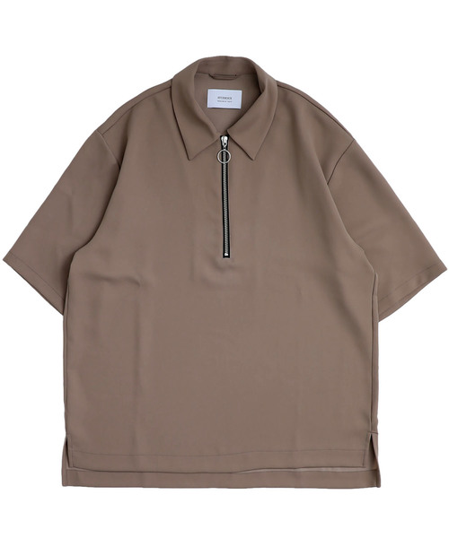 STUDIOUS(ステュディオス)の「【STUDIOUS】ハーフジッププルオーバーシャツ【ZOZO限定アイテム】(シャツ/ブラウス・メンズ・ブラック/ブラウン/グレー/グリーン/グレイッシュベージュ・1/2/3)」の4枚目の写真