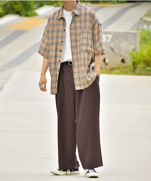 kutir（クティール）の「２タックワイドスラックスパンツ（その他パンツ・メンズ・ダークブラウン/パープル/ベージュ/ブラック・SMALL/MEDIUM/LARGE）」の12枚目の写真