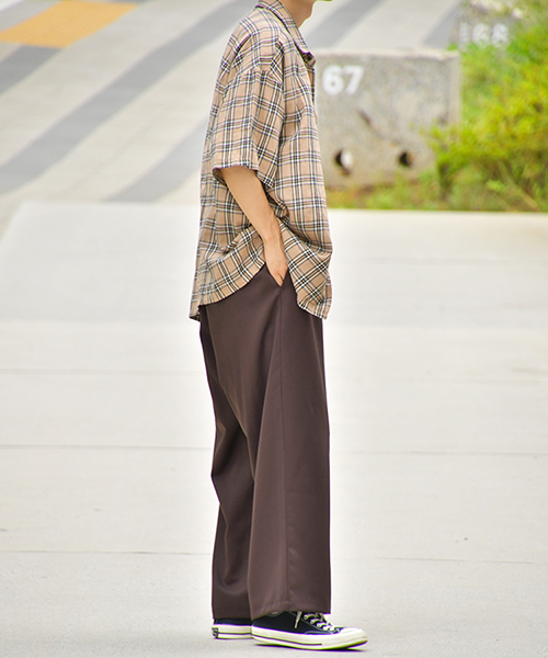 kutir（クティール）の「２タックワイドスラックスパンツ（その他パンツ・メンズ・ダークブラウン/パープル/ベージュ/ブラック・SMALL/MEDIUM/LARGE）」の13枚目の写真