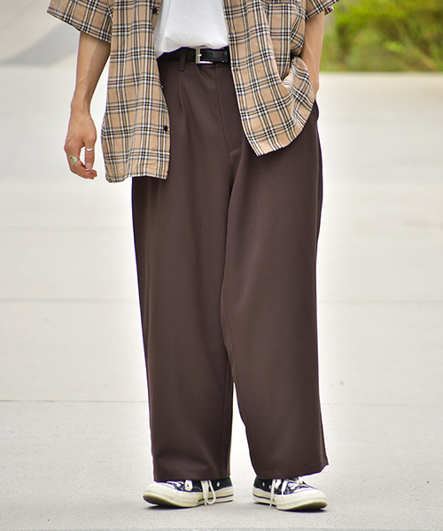 kutir（クティール）の「２タックワイドスラックスパンツ（その他パンツ・メンズ・ダークブラウン/パープル/ベージュ/ブラック・SMALL/MEDIUM/LARGE）」の15枚目の写真