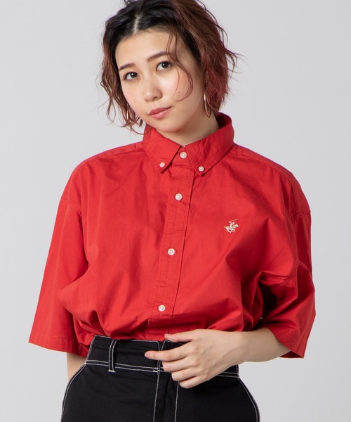 BEVERLY HILLS POLO CLUB(ビバリーヒルズポロクラブ)の「WEGO/BEVERLY HILLS POLO CLUBBIGシャツ(シャツ/ブラウス・レディース・ホワイト/ベージュ/パープル/ネイビー/レッド/カーキ/ピンク・FREE)」の7枚目の写真