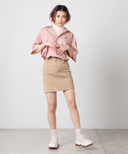 BEVERLY HILLS POLO CLUB(ビバリーヒルズポロクラブ)の「WEGO/BEVERLY HILLS POLO CLUBBIGシャツ(シャツ/ブラウス・レディース・ホワイト/ベージュ/パープル/ネイビー/レッド/カーキ/ピンク・FREE)」の19枚目の写真