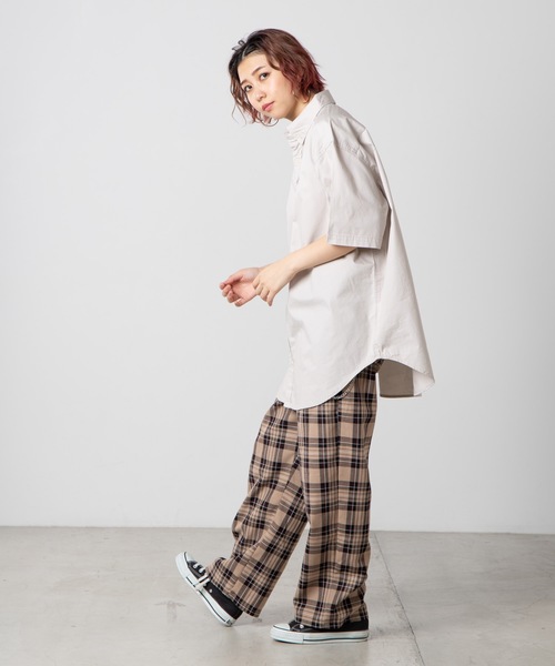 BEVERLY HILLS POLO CLUB(ビバリーヒルズポロクラブ)の「WEGO/BEVERLY HILLS POLO CLUBBIGシャツ(シャツ/ブラウス・レディース・ホワイト/ベージュ/パープル/ネイビー/レッド/カーキ/ピンク・FREE)」の16枚目の写真