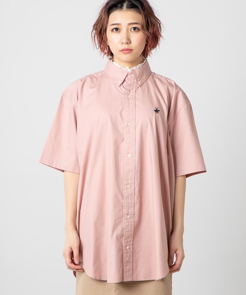 BEVERLY HILLS POLO CLUB(ビバリーヒルズポロクラブ)の「WEGO/BEVERLY HILLS POLO CLUBBIGシャツ(シャツ/ブラウス・レディース・ホワイト/ベージュ/パープル/ネイビー/レッド/カーキ/ピンク・FREE)」の10枚目の写真