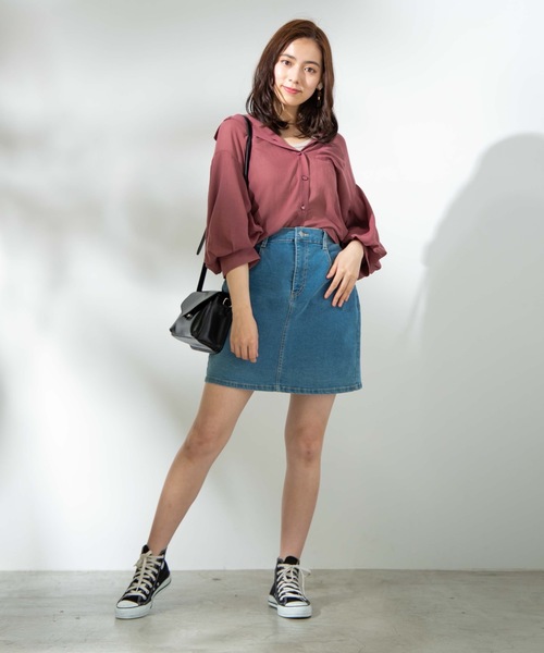 WEGO(ウィゴー)の「WEGO/ボリュームスリーブシャツ(シャツ/ブラウス・レディース・ホワイト/ブラック/ベージュ/ピンク・FREE)」の8枚目の写真