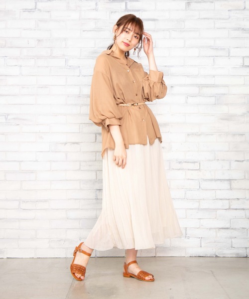 WEGO(ウィゴー)の「WEGO/ボリュームスリーブシャツ(シャツ/ブラウス・レディース・ホワイト/ブラック/ベージュ/ピンク・FREE)」の12枚目の写真