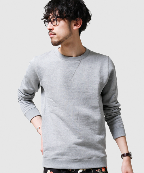 NANO universe（ナノユニバース）の「ジャパンメイド1947裏毛クルー（スウェット・メンズ・グレー/ライトグレー・X-LARGE/SMALL/MEDIUM/LARGE）」の2枚目の写真