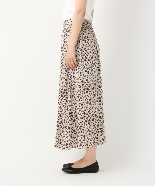 GLOBAL WORK（グローバルワーク）の「レオパセミフレアスカート/846626（スカート・レディース・ブラック/ダークブラウン/オフホワイト・MEDIUM/LARGE）」の13枚目の写真