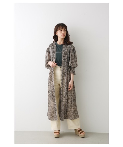 セール Stripe Leopardバルーンスリーブワンピース ワンピース Avan Lily アヴァンリリィ のファッション通販 Zozotown