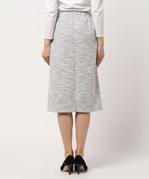 INTERPLANET（インタープラネット）の「【セットアップ対応】ファンシーカットツイードスカート（スカート・レディース・ネイビー/オフホワイト・FREE）」の4枚目の写真