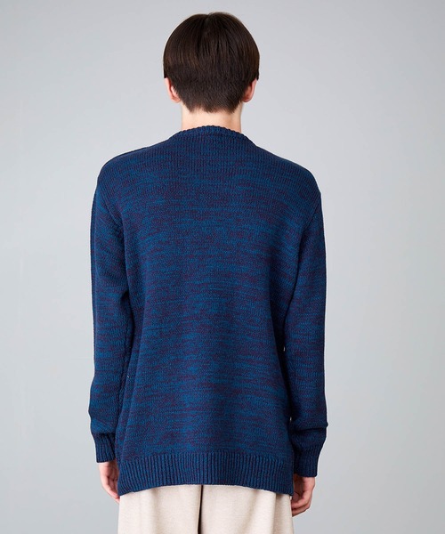JUNRED(ジュンレッド)の「メランジクルーネックニット(ニット/セーター・メンズ・ホワイト/ネイビー/サックスブルー・S/M/L)」の9枚目の写真
