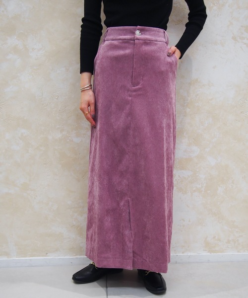 prose verse（プロズヴェール）の「フロントスリット入りタイトスカート（スカート・レディース・アイボリー/ピンク/ミント・ﾌﾘ-）」の3枚目の写真