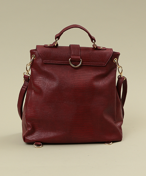 ROSE BUD（ローズバッド）の「(ROSE BUD)3WAYエンボスバッグ（ショルダーバッグ・レディース・ブラック/タン/ダークグリーン/レッド/アイボリー/イエロー・ONE SIZE）」の7枚目の写真