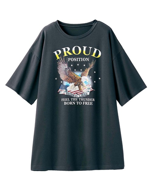 GeeRA(ジーラ)の「オーバーシルエットプリントTシャツ(Tシャツ/カットソー・レディース・ホワイト/チャコール/オフホワイト/グレー系その他・X-LARGE/LARGE/MEDIUM/SMALL)」の8枚目の写真