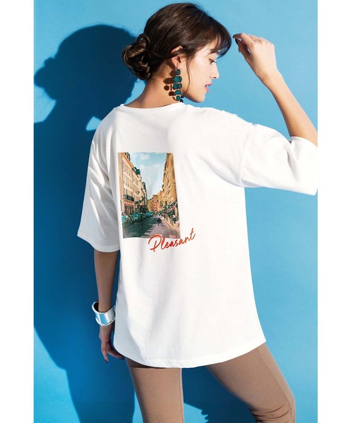 GeeRA(ジーラ)の「オーバーシルエットプリントTシャツ(Tシャツ/カットソー・レディース・ホワイト/チャコール/オフホワイト/グレー系その他・X-LARGE/LARGE/MEDIUM/SMALL)」の10枚目の写真