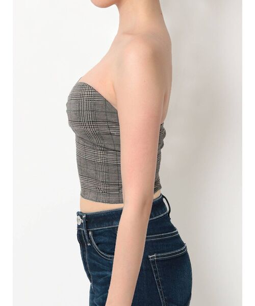 GYDA(ジェイダ)の「チェックベアビスチェ(チューブトップ・レディース・グレー・FREE)」の14枚目の写真