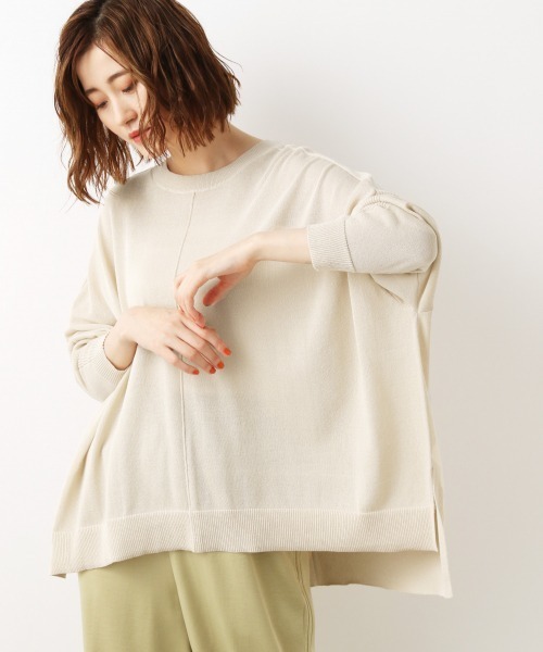 A part by（アパートバイ）の「12GセンターシームプルオーバーLS　914739（ニット/セーター・レディース・ブラック/アイボリー/グレー系その他4・FREE）」の22枚目の写真