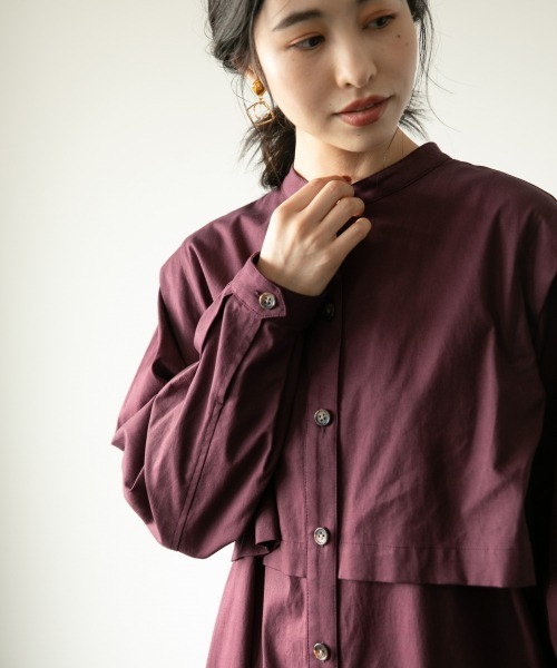 LOWRYS FARM（ローリーズファーム）の「スタンドワンピースコート　892686（ワンピース・レディース・ブラック/バーガンディー/ベージュ・FREE）」の16枚目の写真