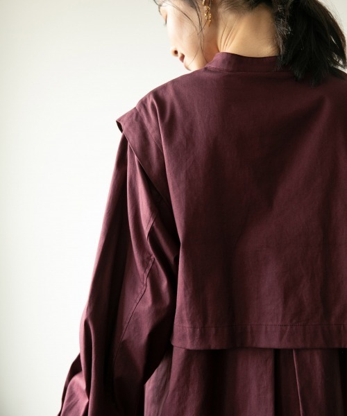 LOWRYS FARM（ローリーズファーム）の「スタンドワンピースコート　892686（ワンピース・レディース・ブラック/バーガンディー/ベージュ・FREE）」の12枚目の写真